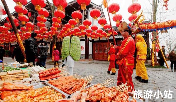 参加庙会节庆